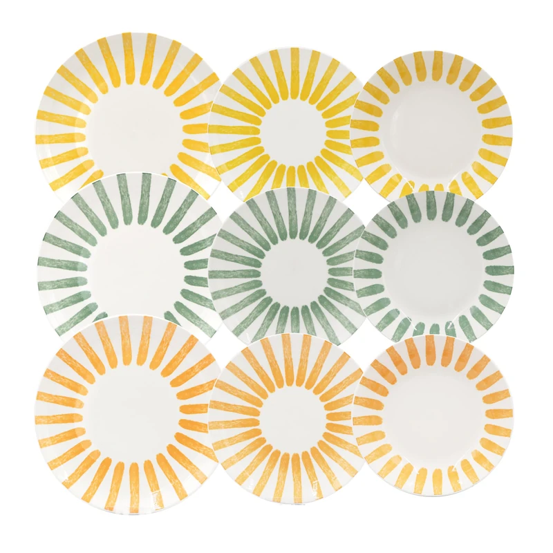 Domino Set of 18 Plates L'Artist - Porcelain