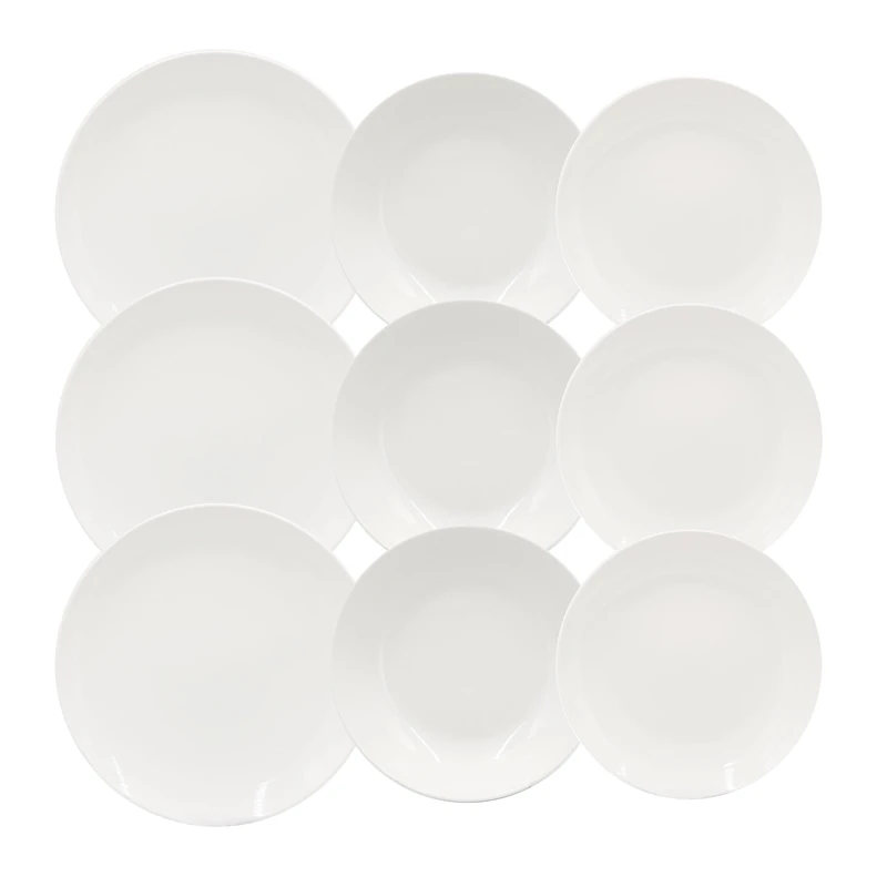 Domino La Rotine Set of 18 Plates - Porcelain