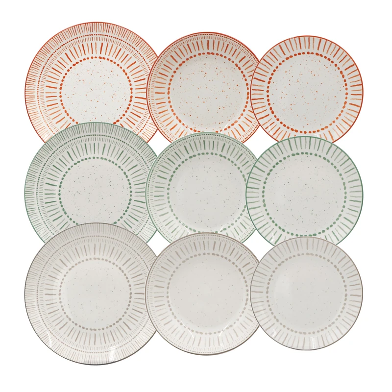 Domino Tribalia Set of 18 Plates - Porcelain
