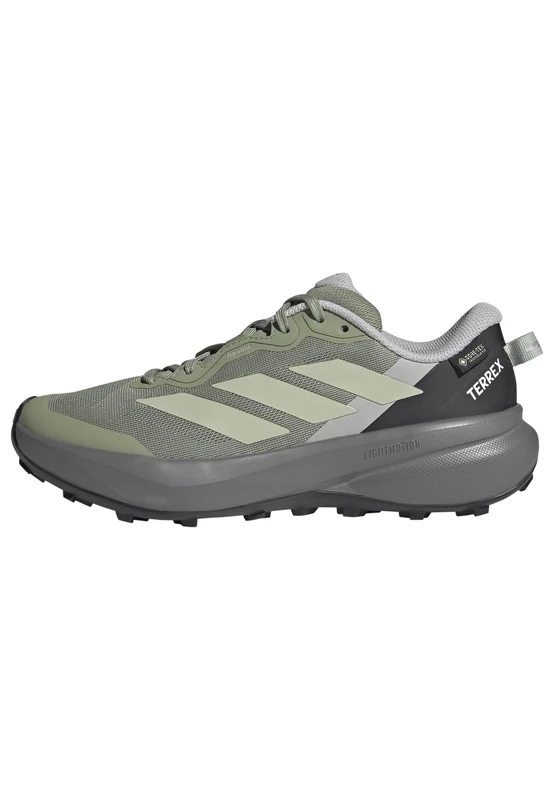 adidas Women's Terrex Tracefinder Plus Gore-Tex Trail Running Shoes, Tent Green/Halo Green/Carbon, 4 UK