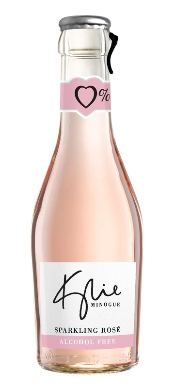Kylie Minogue Signature Non-Alcoholic Sparkling Rosé, 0% Sparkling wine, 20cl, ideal for Gifting and Celebrations.