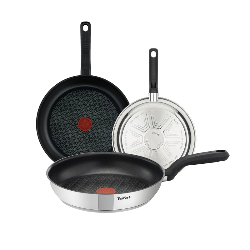 Tefal Comfort Max, Set of 3 Frying Pans 20/24/28 cm Tefal, 10 Year Warranty, Thermo-Spot Temperature Indicator, Non-Stick Coating, Browning, Cooking - Image 1