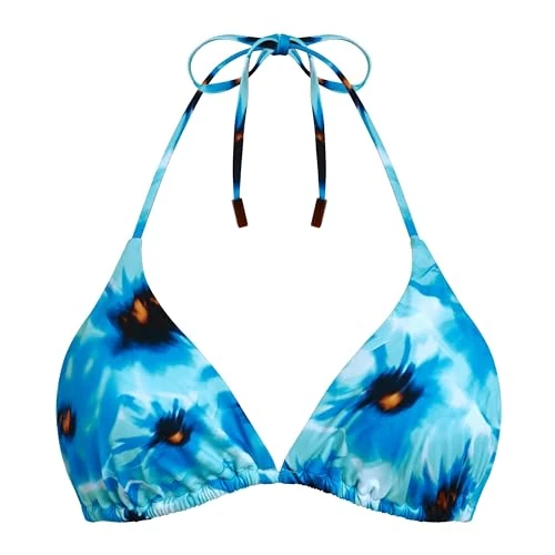 Vilebrequin, Triangle Bikini Top Poppies, M, Blue Topaz