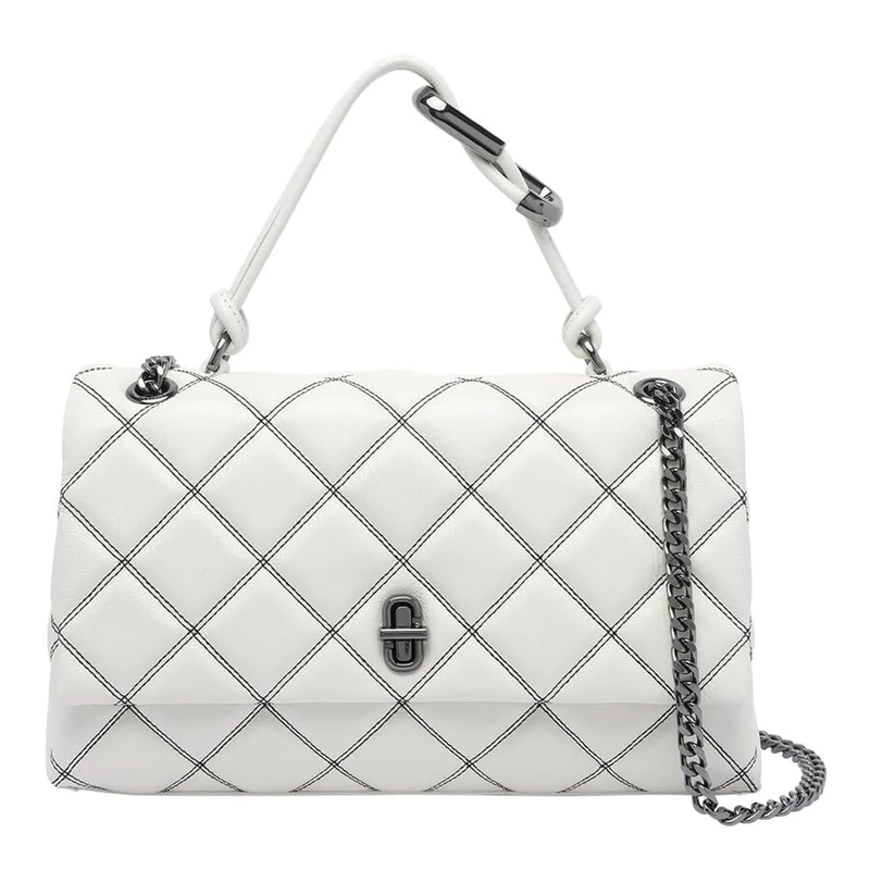MARC JACOBS THE DUAL CHAIN SHOULDER WHITE/BLACK