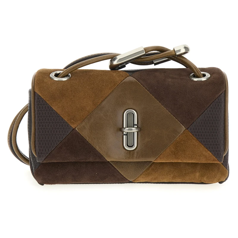 MARC JACOBS Women's The MINI Dual Shoulder Bag, Brown Multi, Taglia UNICA