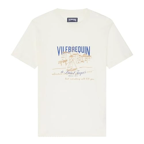 Vilebrequin, T-Shirt Vbq Bateau, S, Off White