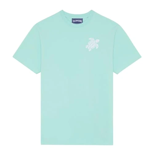 Vilebrequin, Organic Cotton T-Shirt Big Turtle Embroidery, L, Caribbean