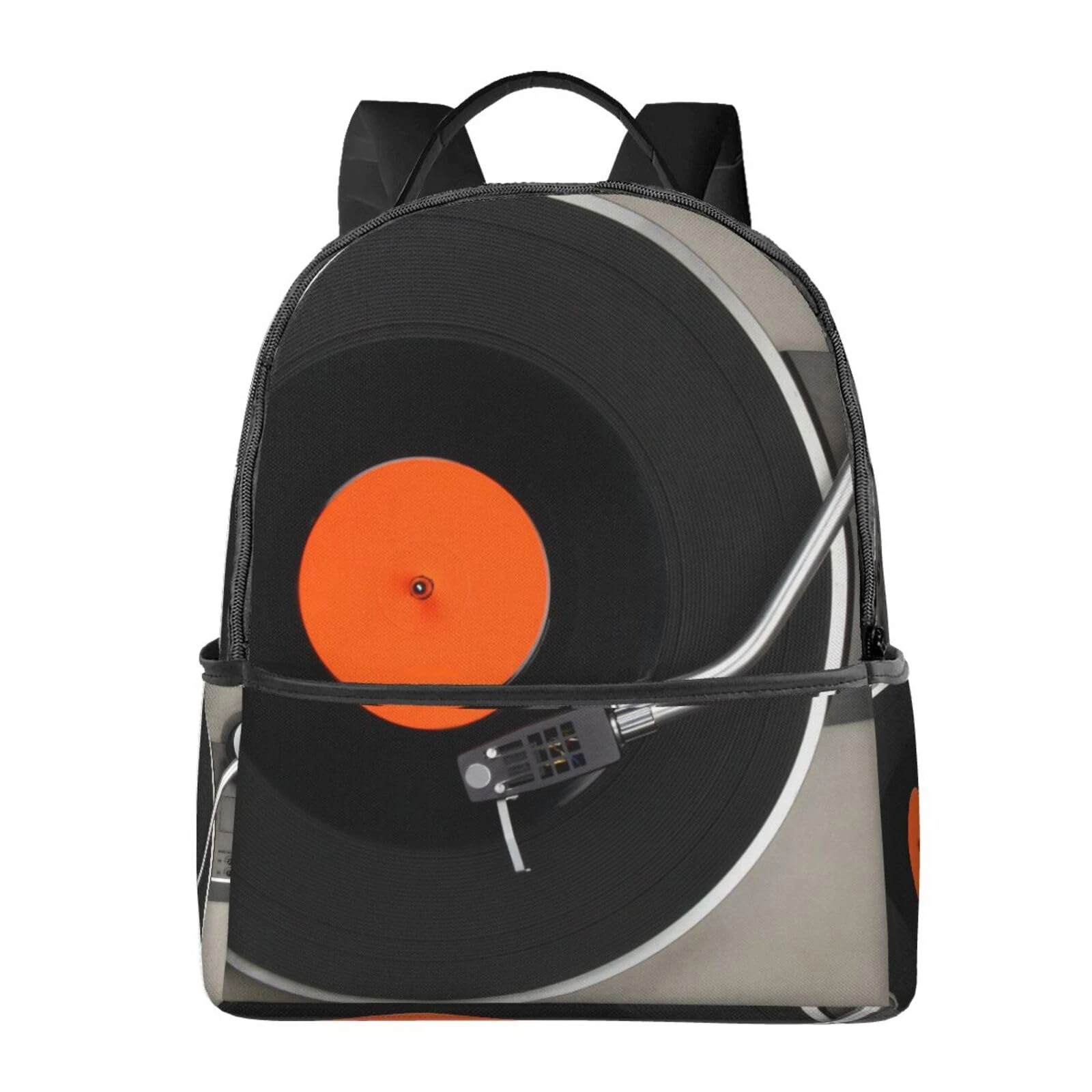 YFSGDLBN Vintage Vinyl Record printed backpack Ladies Shoulder Bag Casual everyday bag