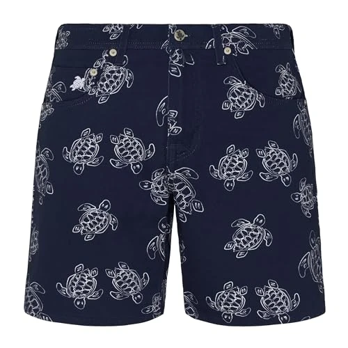 Vilebrequin, Bermuda Shorts Ronde Des Tortues, 34, Navy