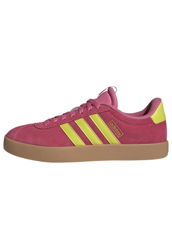 adidas Women's Vl Court 3.0 Shoes, Lucid Pink/Pure Lemon/Gold Met., 3.5 UK