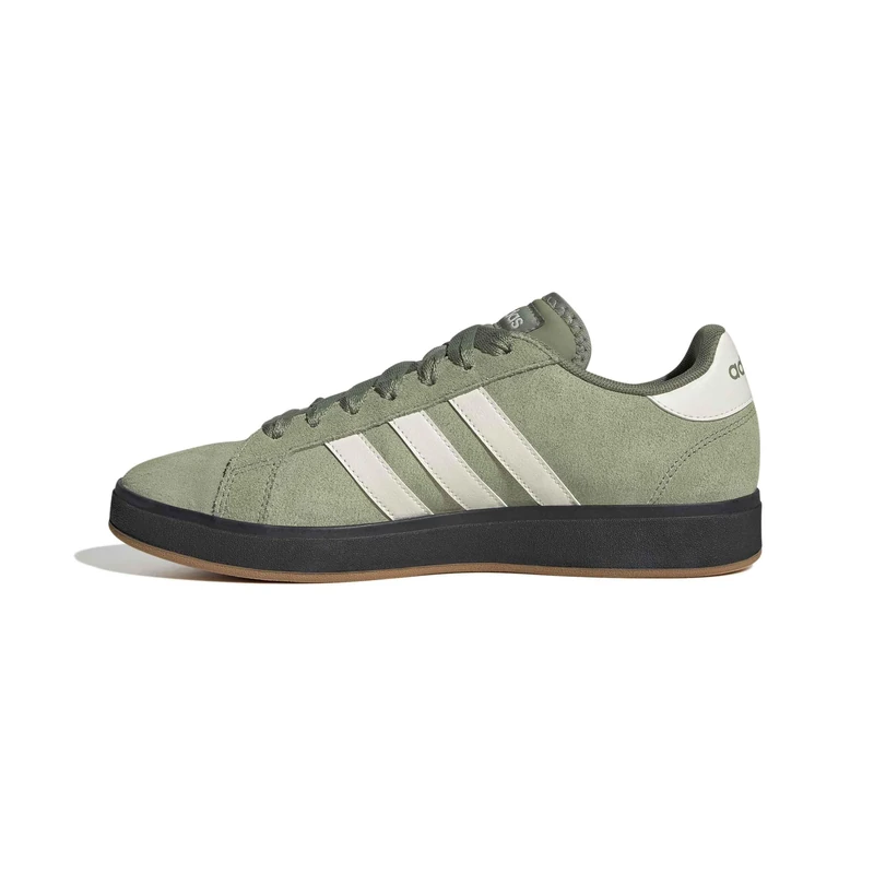 adidas Men's Grand Court Base 00S Shoes, Tent Green/Off White/Core Black, 4 UK