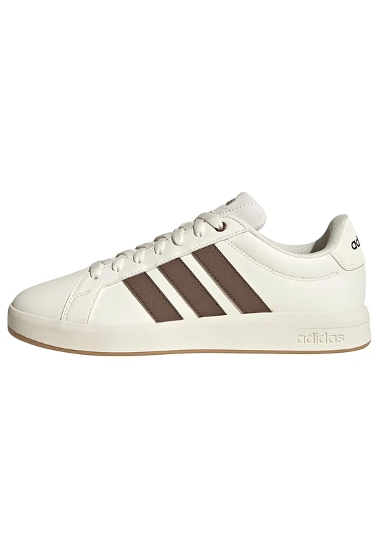 adidas Men's Grand Court Base 3.0 Shoes, core White/Earth strata/Gum 3, 5.5 UK