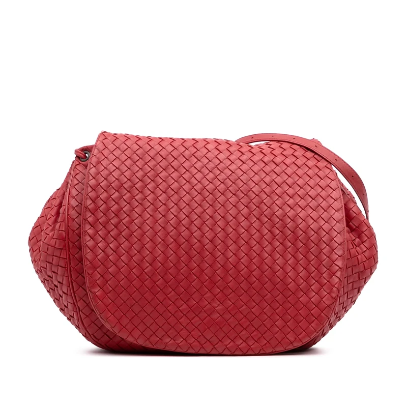 Bottega Veneta Pre-Loved Nappa Intrecciato Flap Crossbody