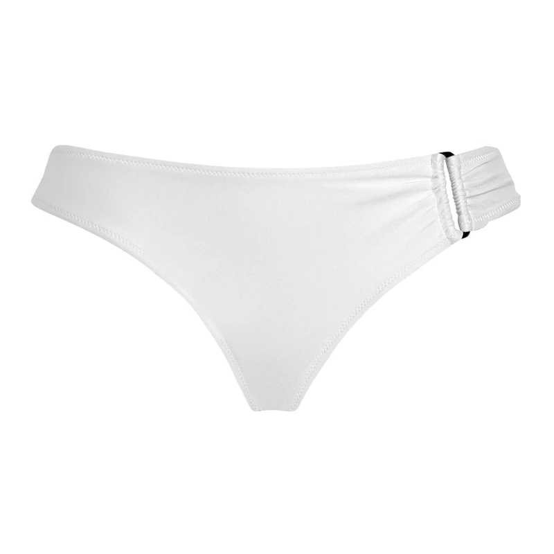 Vilebrequin, Mid Rise Shiny Stretch Bikini Bottom Solid, L, White