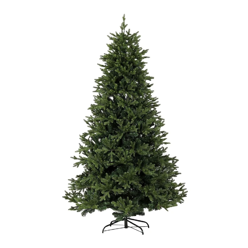 Relaxdays artificial Christmas tree, 180 cm, Nordmann fir, with stand, PVC tips, lifelike fir tree, green