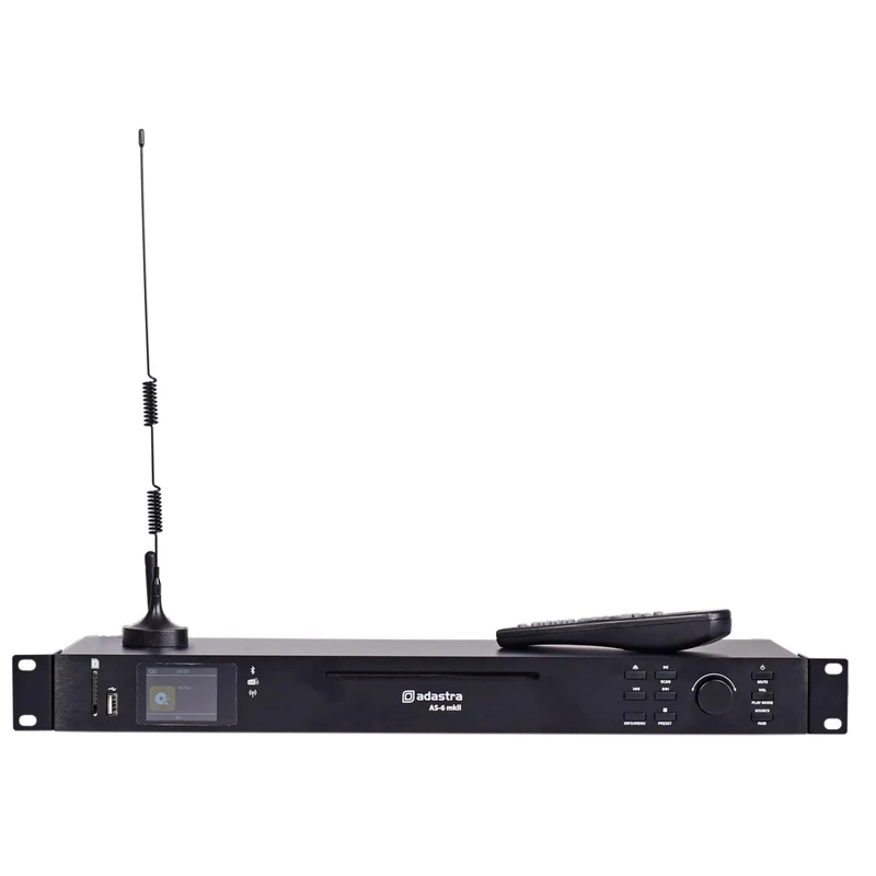 Adastra | AS-6 mkII 6-in-1 Audio Source Multi-Player | Rack-Mountable Music System with CD, USB, SD, FM, DAB/DAB+ & Bluetooth Playback for Reliable, Easy-to-Use Sound