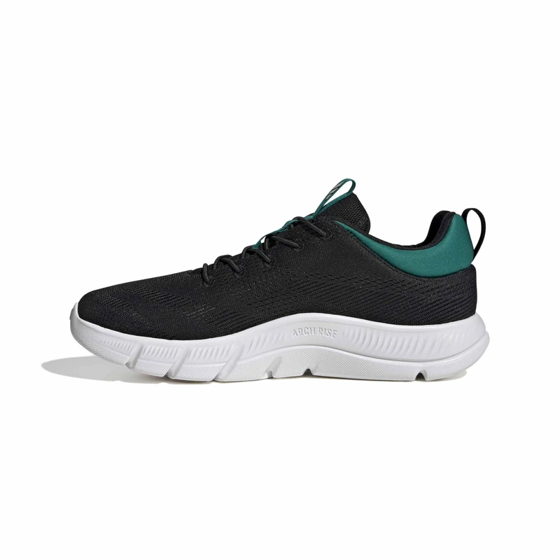 adidas Men's Cloudfoam Flex Elastic Laces Shoes, core Black/core Black/Equipment Green, 7.5 UK
