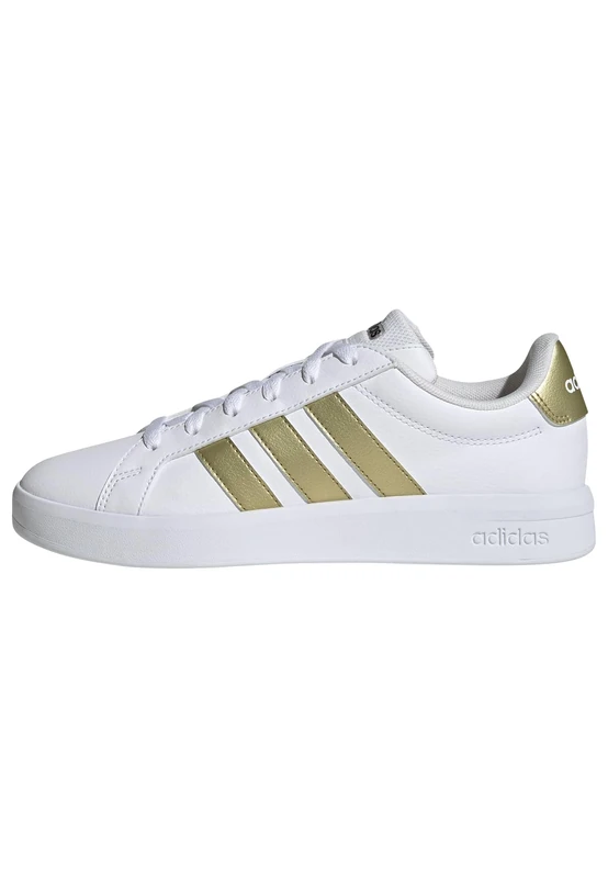 adidas Women's Grand Court Base 3.0 Shoes, FTWR White/Thermal Chrome/Core Black, 3.5 UK