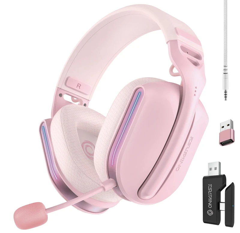 Oniverse Polaris Wireless Gaming Headset - Aurora Pink