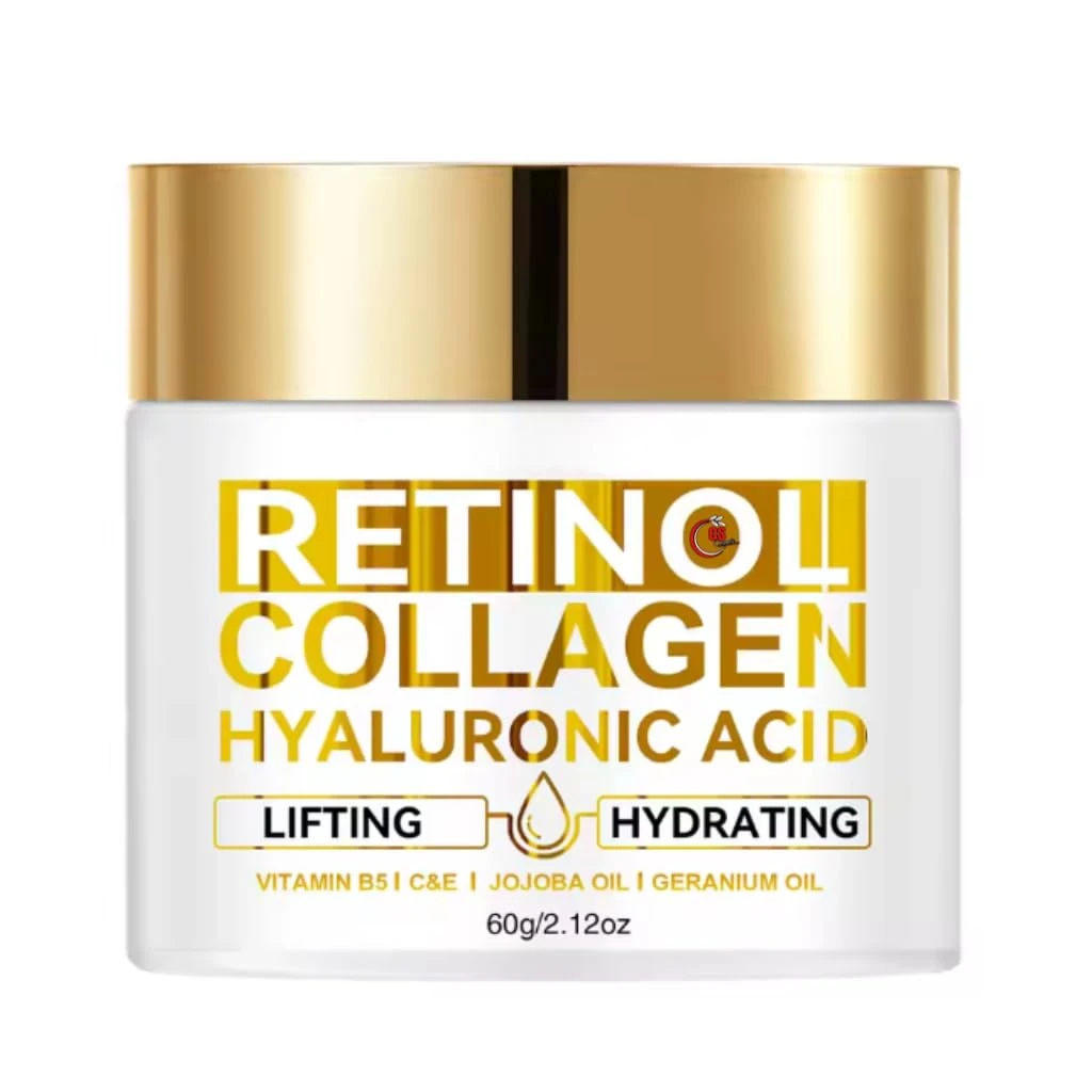 RETINOL Face Cream 60g – Anti-Aging Moisturiser with Collagen & Hyaluronic Acid | Hydrating Wrinkle Remover for Fine Lines, Firming & Brightening Skincare for Women & Men