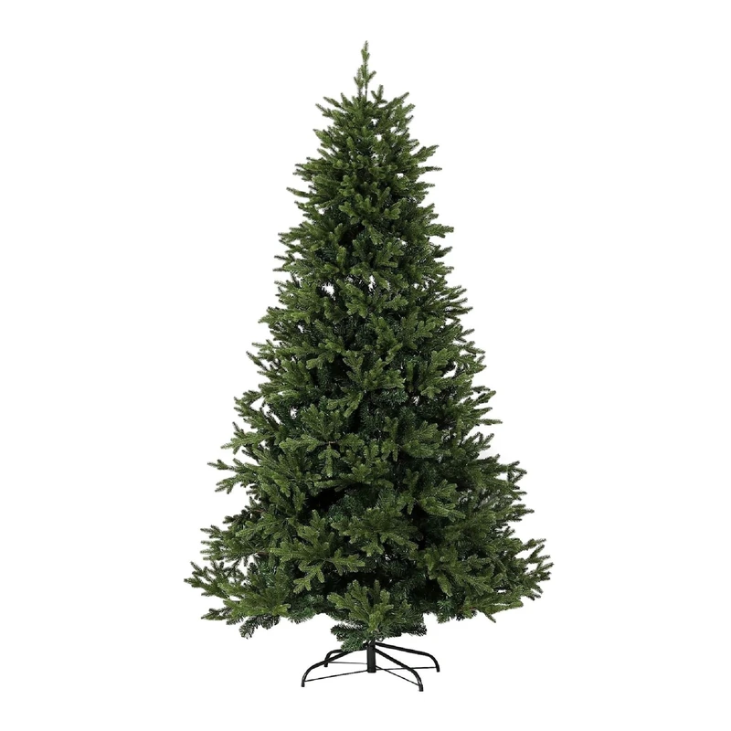 Relaxdays artificial Christmas tree, 240 cm, Nordmann fir, with stand, PVC tips, lifelike green tree