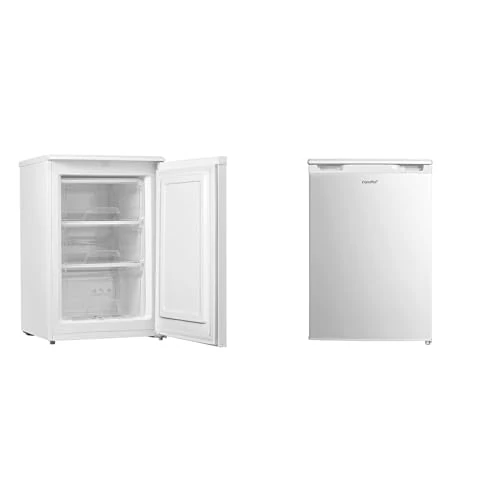 COMFEE' Set: Under Counter Freezer 88L + Under Counter Fridge 131L, Freestanding, Reversible Doors, White