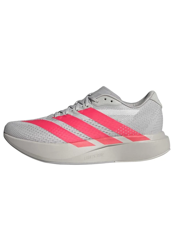 adidas Men's Adizero Pacer Shoes, Grey Two/Lucid Red/Halo Silver, 6.5 UK