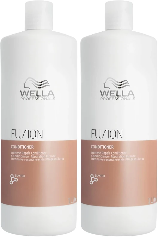 Wella Professionals Fusion Intense Repair, Protection against Hair Breakage and Damage, Professional Hair Care, Conditioner, 1L (Pack of 2)