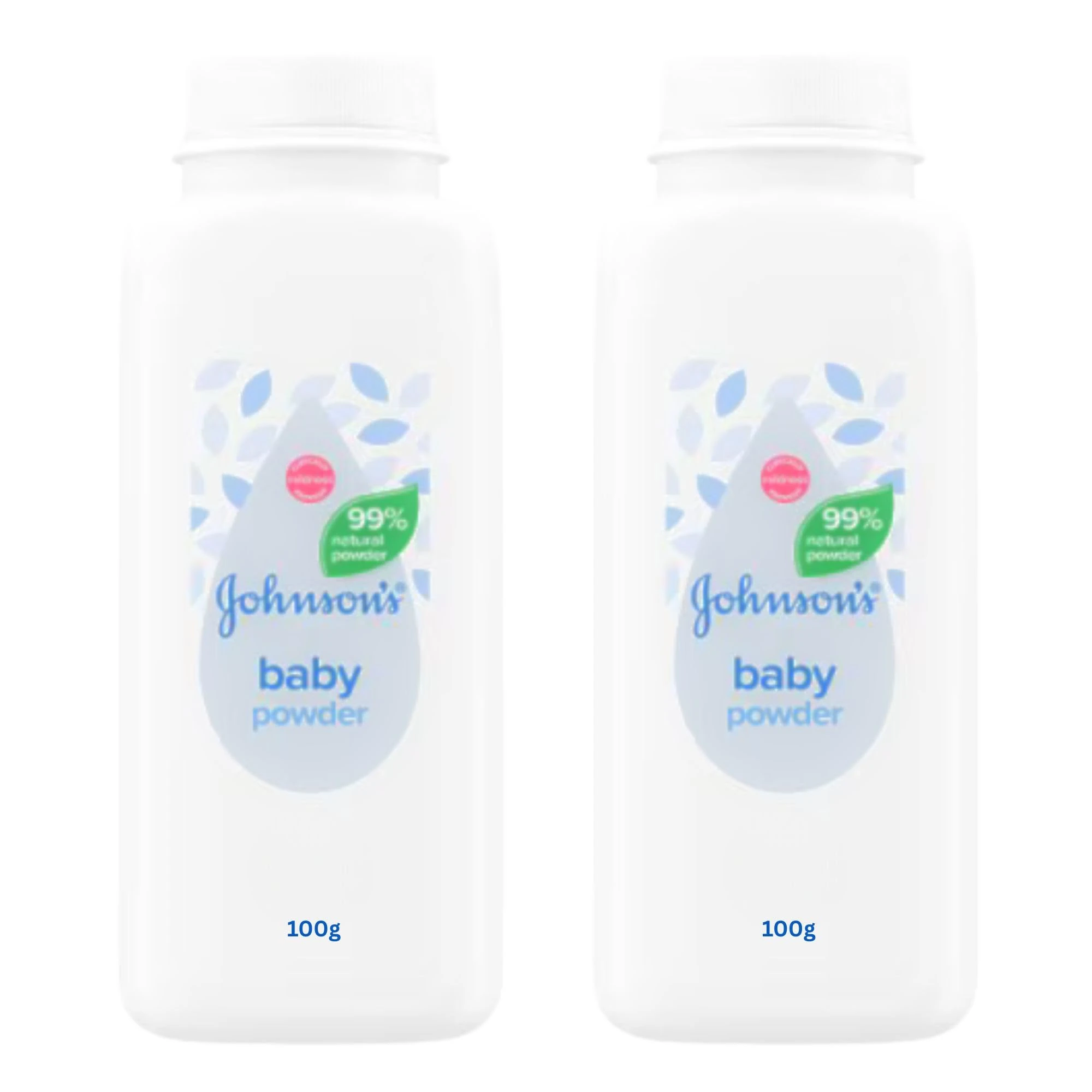 Natural Baby Powder Bundle – 2 x 100g Bottles | Gentle Baby Skin Care Powder, Soft & Dry Baby Powder for Sensitive Skin