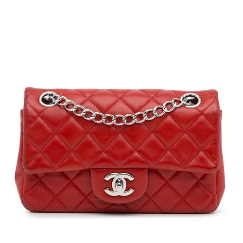 Chanel Pre-Loved Mini Rectangular Classic Lambskin Single Flap Crossbody Bag