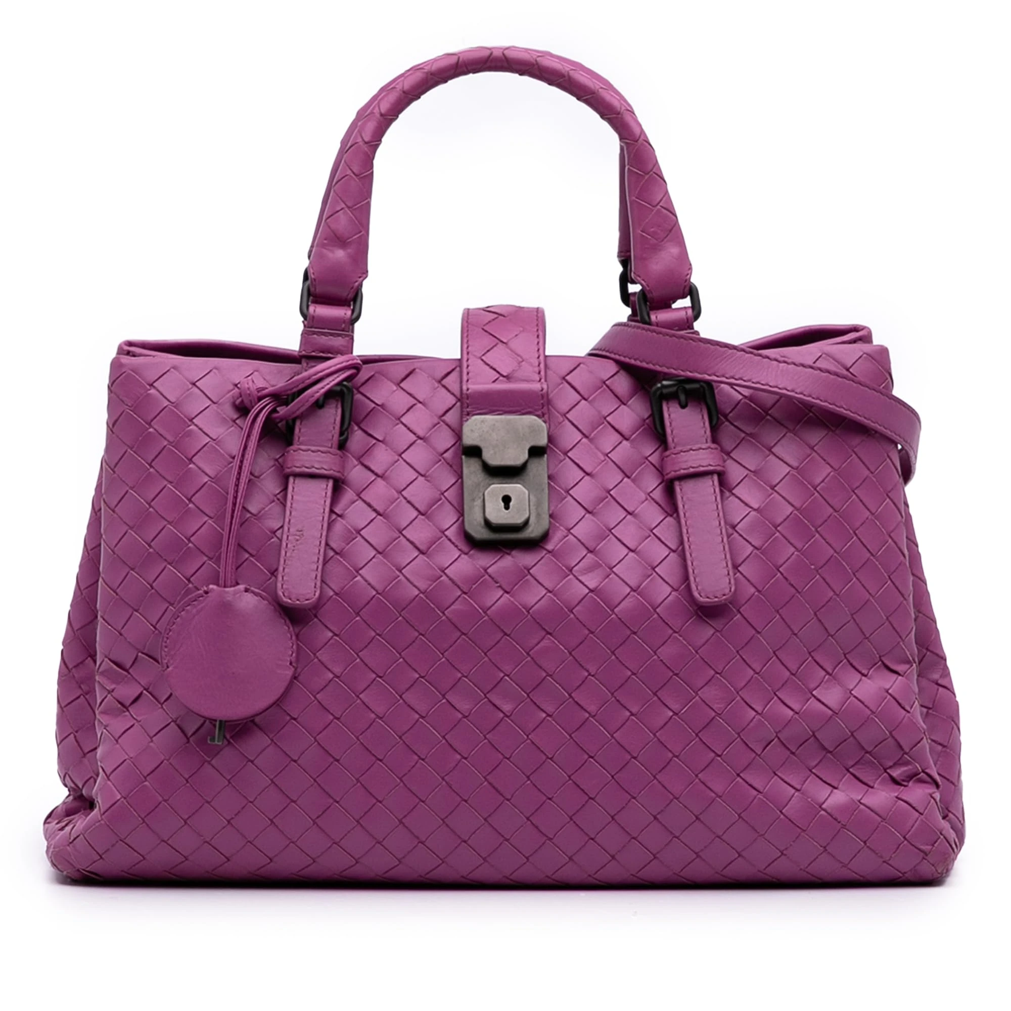 Bottega Veneta Pre-Loved Small Nappa Intrecciato Roma Satchel