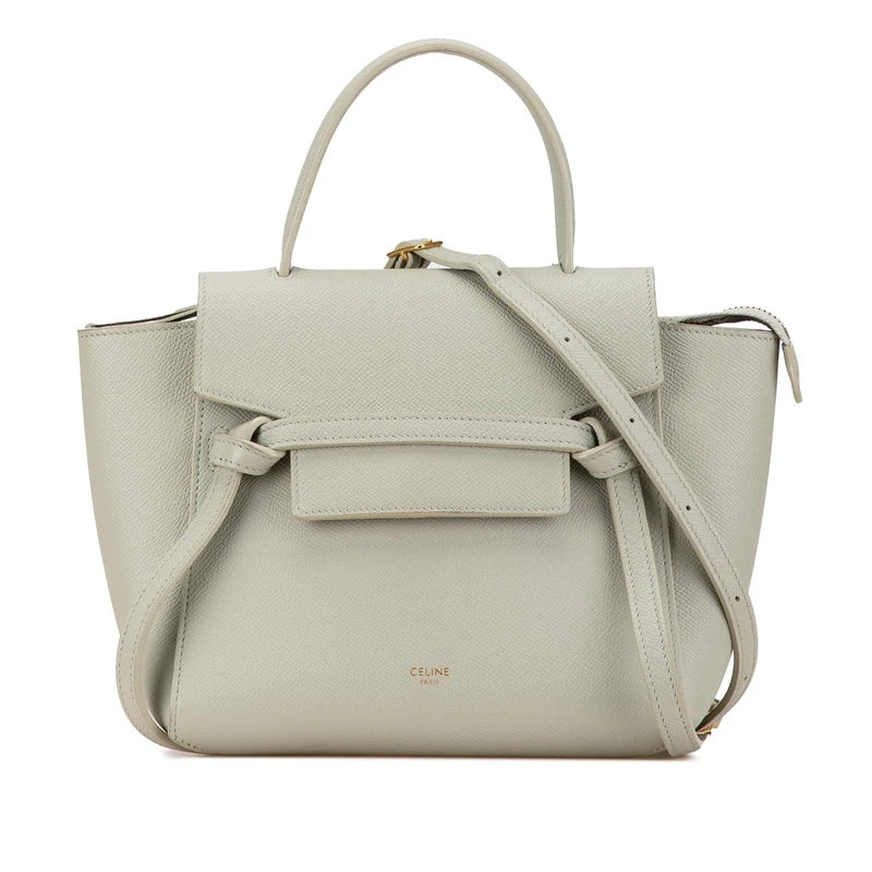 Celine Pre-Loved Nano Grained Calfskin Belt Bag Satchel
