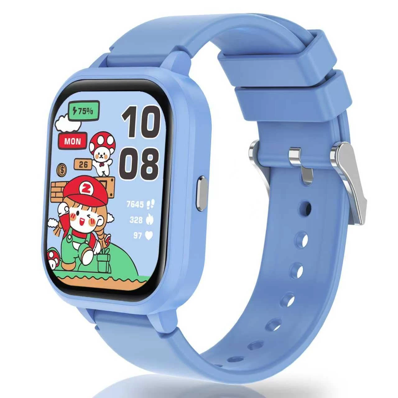 Kids Smart Watch,1.8" DIY Face 14 Games Smart Watch for Kids Fitness Tracker with Heart Rate Sleep Monitor 20 Sport IP68 Calorie Step Counter Class Mode Alarm with/without APP for Boys Girls (Blue)