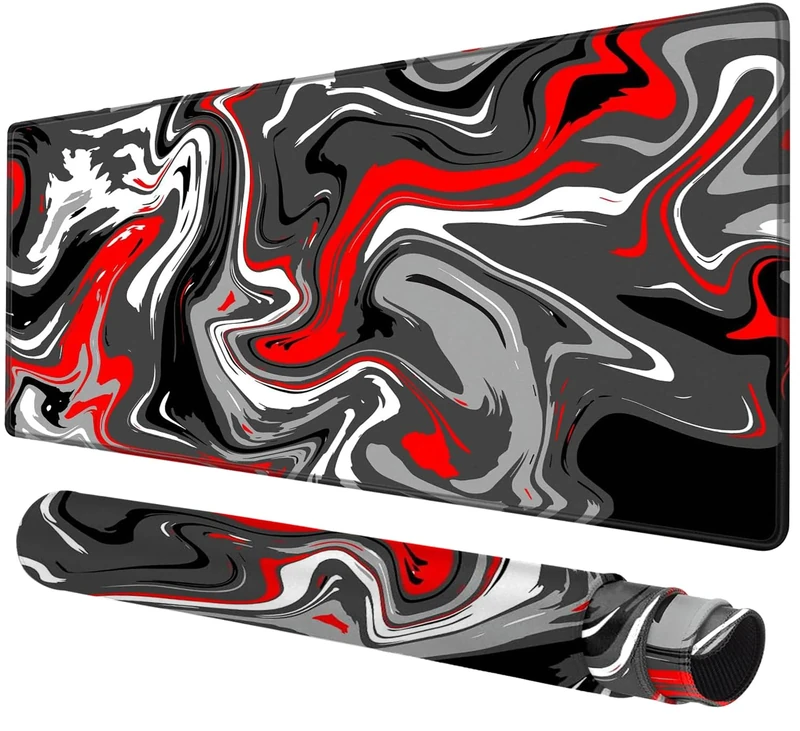 Rcege Large Mouse Pad for Desk - Gaming Mouse Pad with Non-Slip Base Stitched Edges, Desk Mat for Keyboard and Mouse