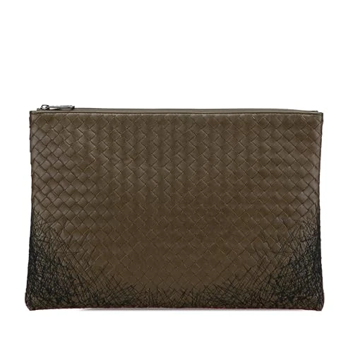 Bottega Veneta Pre-Loved Nappa Intrecciato Stitched Clutch
