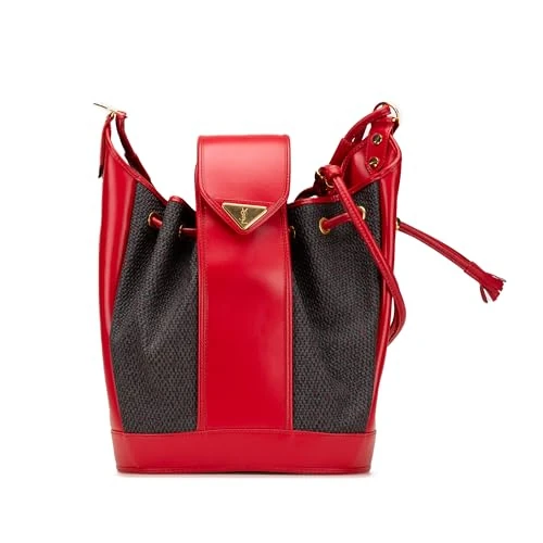 Yves Saint Laurent Pre-Loved Coated Canvas Bucket Bag