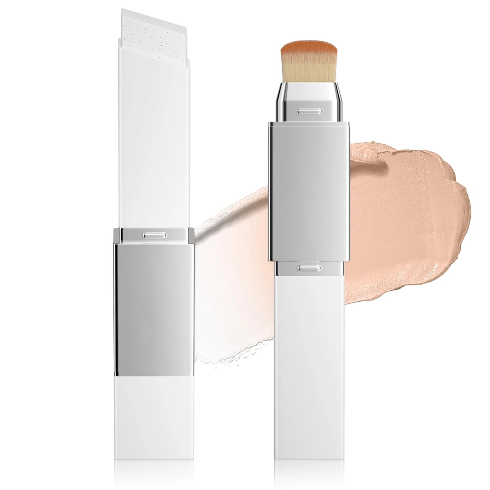 Colour Changing Foundation Stick - 2 in 1 White Foundation Stick - Medium Natural Color Skin Tint foundation - Full Coverage Concealer stick - Korean Makeup for Concealing & Even Skin Tone