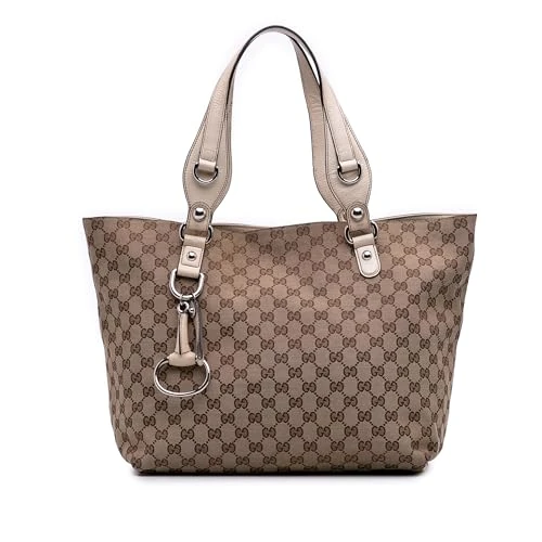 Gucci Pre-Loved Medium GG Canvas Icon Bit Tote