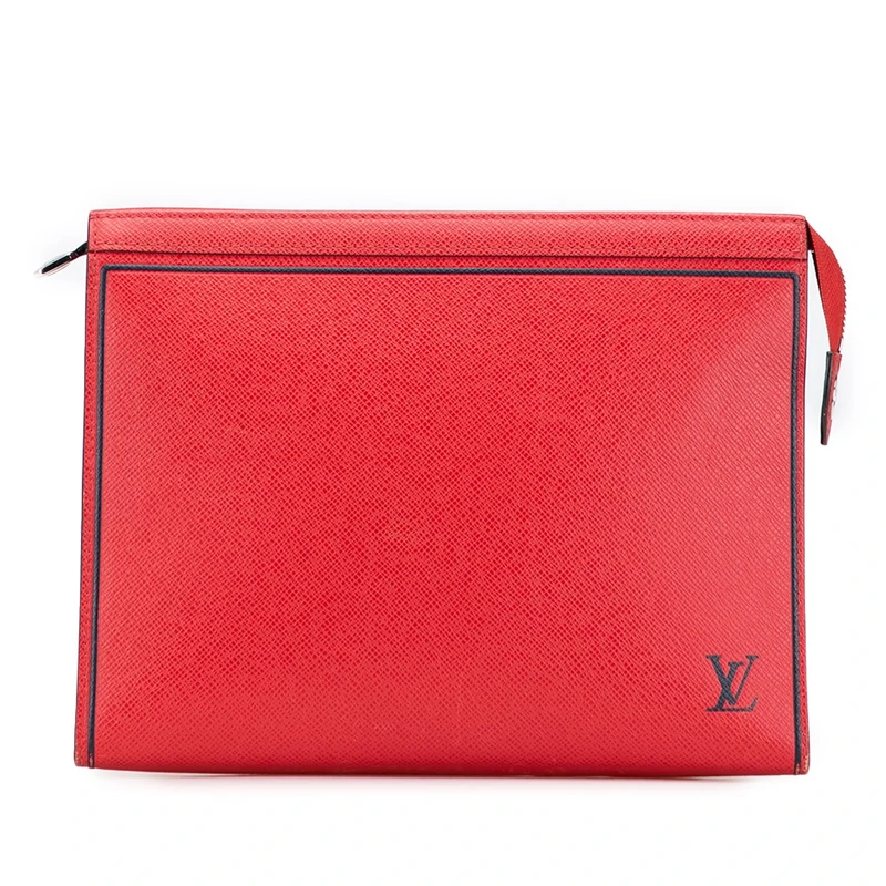 Louis Vuitton Pre-Loved Taiga Pochette Voyage MM Clutch Bag