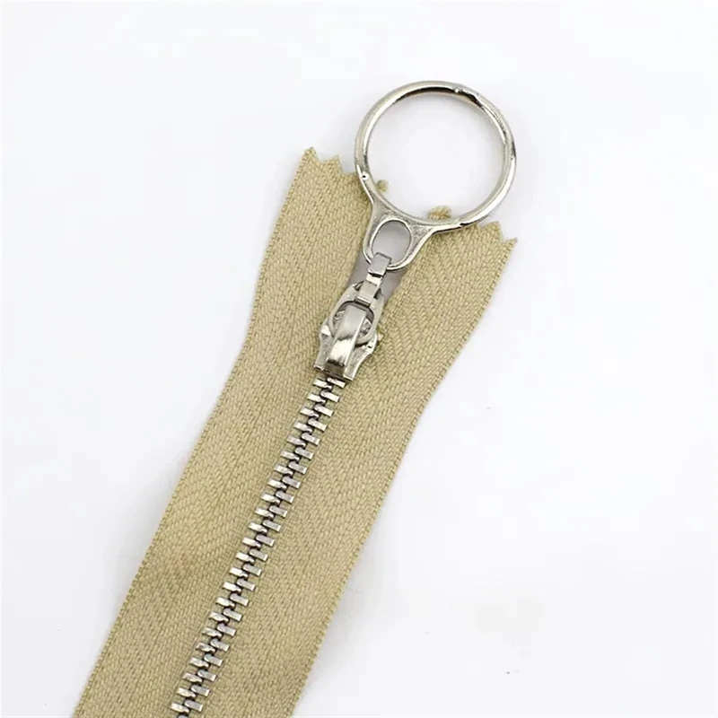 5Pcs 15/18/20/25/30cm Zippers Garment Bag Decor Zipper Zip Reapir Kit DIY Sewing Accessories(ZA090-Khaki,OpenEnd-No3-50cm)