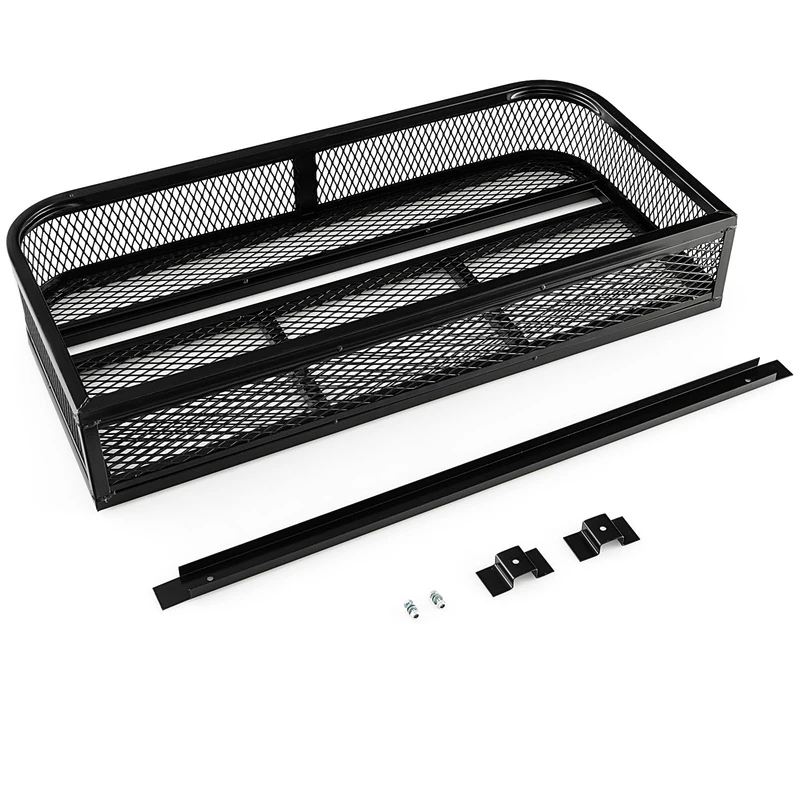 FANTASK ATV Car Luggage Basket, ATV/UTV Front Loading Basket, Metal, Lightweight Storage Baskets, Luggage Rack Basket, 92 x 44 x 16.5 cm - Image 1