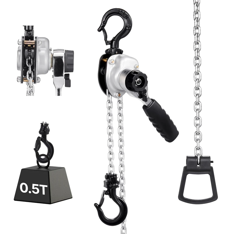 VEVOR 1/2T Manual Lever Chain Hoist - 500KG Capacity
