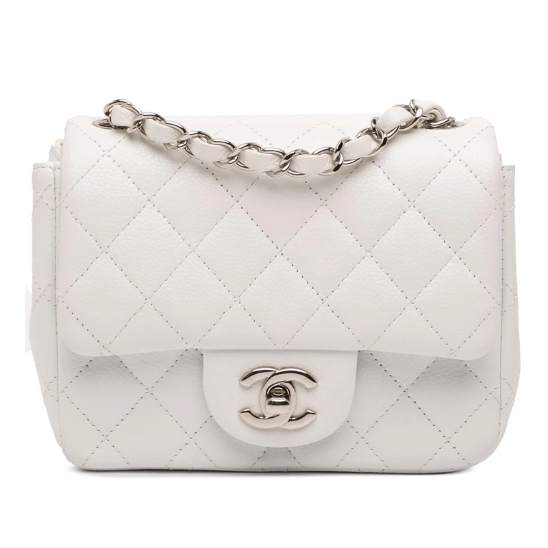 Chanel Pre-Loved Mini Square Classic Caviar Single Flap