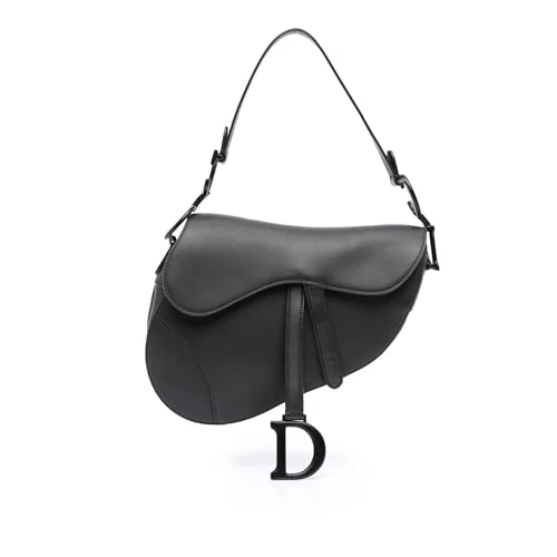 Pre-Loved Ultra Matte Calfskin Saddle Handbag Shoulder Bag