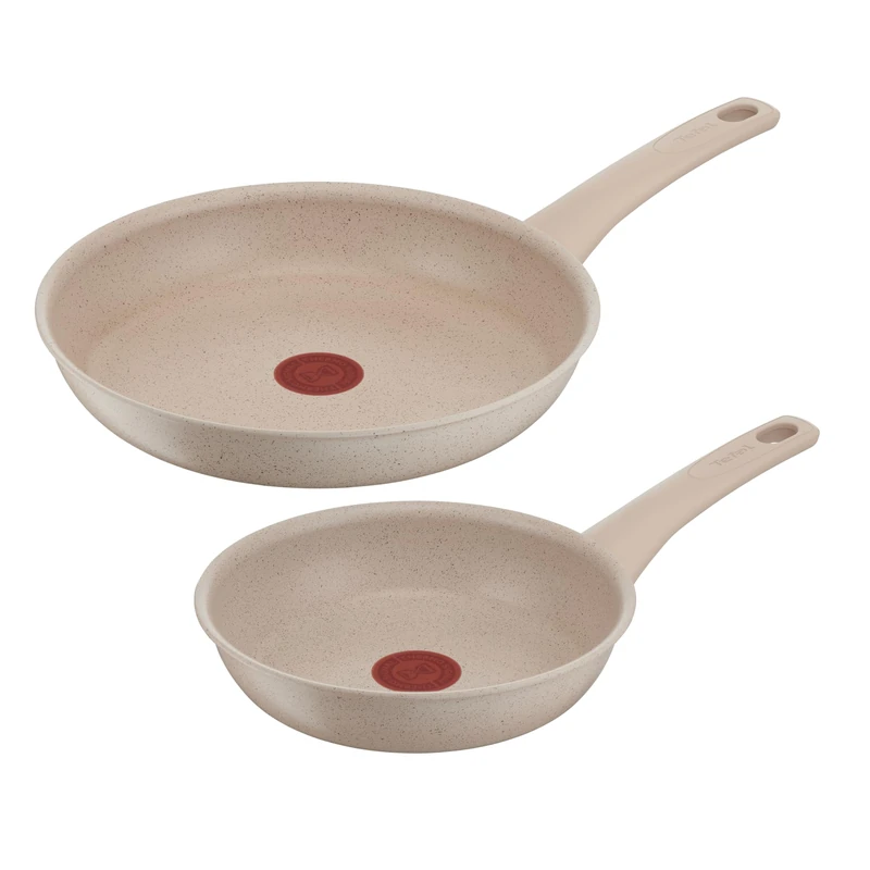 Tefal Delight, Set of 2, Frying Pans 20/26 cm, Non-Stick Coating, Heat Indicator, 100% Recycled Aluminium Body, G2939043