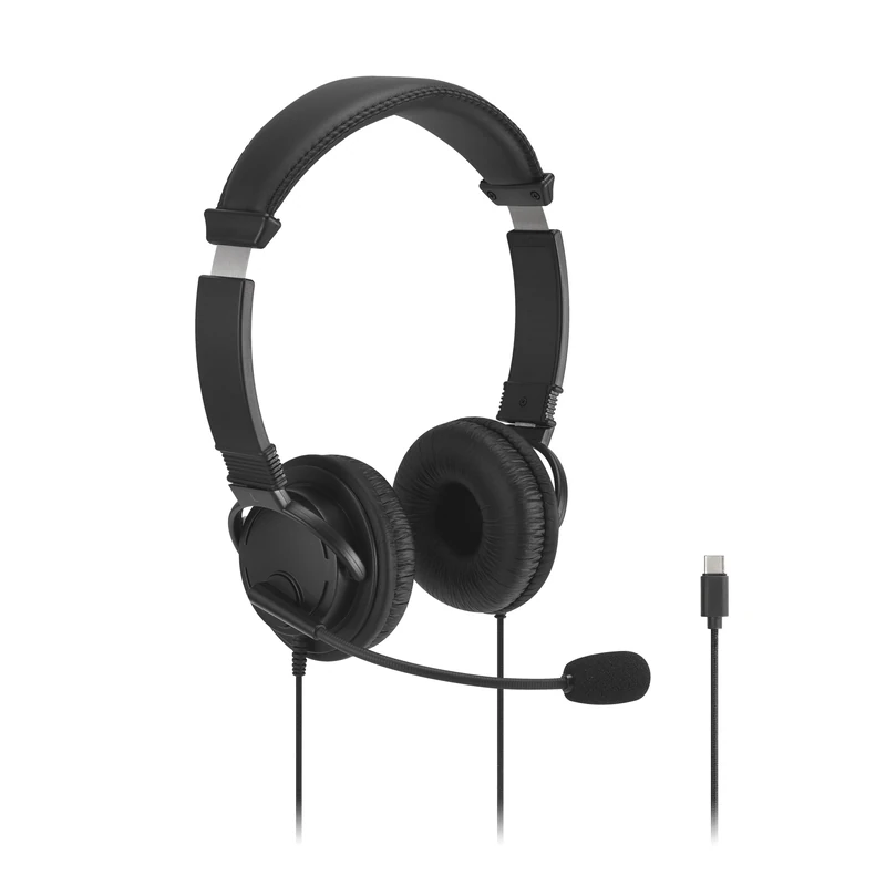 Kensington Classic EQ USB-C Headset with Mic and Volume Control, Headphones with Passive Noise Cancelling design for Office and Home, Compatible with Windows, Mac, PC, Laptop, Black, K97464WW - Image 1