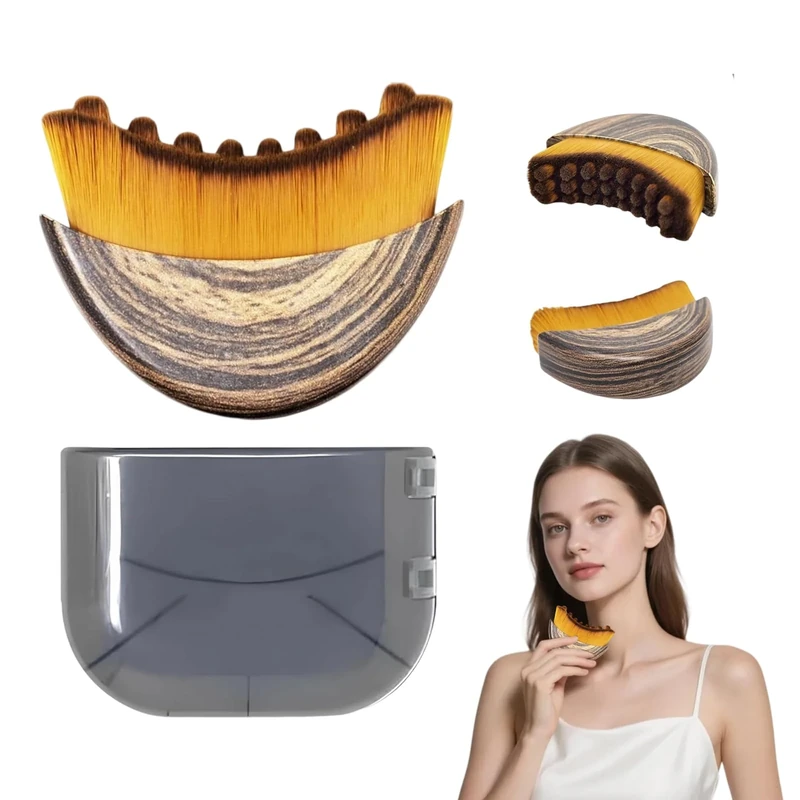 Lymphatic Drainage Brush, 1Pcs Lymphatic Contour Face Brush, Lymphatic Contour Brush for Chin and Jawline Sculpting, Ergonomically Designed, Skin-Fitting Facial Massage Tool