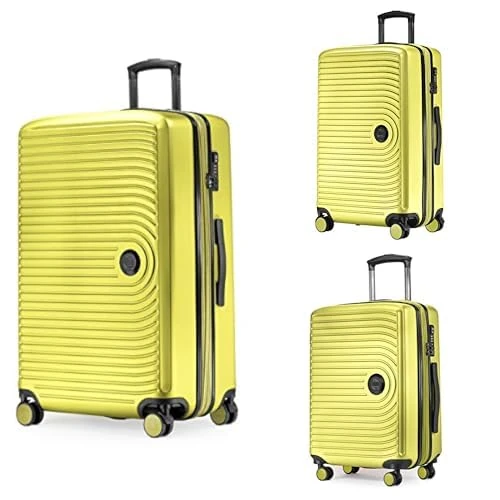 Hauptstadtkoffer Mitte - Set of 3 Suitcases - Hand Luggage Suitcase 55 cm, Medium Suitcase 68 cm + Large Travel Suitcase 77 cm, Hard Shell ABS, TSA - Fern