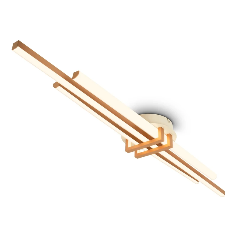 BRILONER - LED Ceiling Light with Warm White Light, Corner Profiles, LED Light, Ceiling Lights for Living Room, Ceiling Lights Bedroom, Ceiling Light Lounge, 98 X 16 X 7.5 cm, Coffee