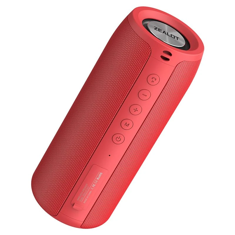 FABENIC 2025 Upgraded Version Beatfy Vibe M13 Bluetooth Speaker 360 bluetooth speaker (S51black360), Outdoor Waterproof Fabric Portable Audio (Red)